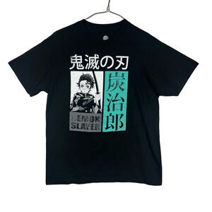 Demon Slayer Black Graphic Tee Size Large